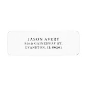 シンプルクラシック差出人住所文字ベース印刷 ラベル (正面)