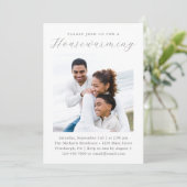 シンプルクラシック引っ越し祝いパーティー写真 案内状 (スタンド正面)