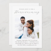 シンプルクラシック引っ越し祝いパーティー写真 案内状 (正面/裏面)