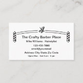 シンプルクラシック理容師ショップ名刺 名刺 (正面)