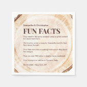 シンプルクラシック白黒おもしろいファクト結婚 スタンダードカクテルナプキン (正面)