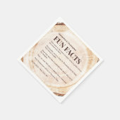 シンプルクラシック白黒おもしろいファクト結婚 スタンダードカクテルナプキン (角)