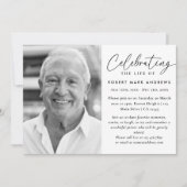 シンプルクラシック白黒お祝い 招待状