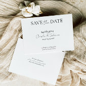 シンプルクラシック白黒の日付を保存 セーブザデート