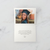 シンプルクラシック白黒写真卒業 サンキューカード (内部)