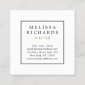 シンプルクラシック白 スクエア名刺 (裏面)