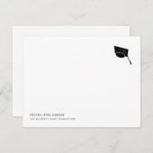 シンプルクラシック等級グラッドモルタルキャップ卒業 ノートカード (正面/裏面)