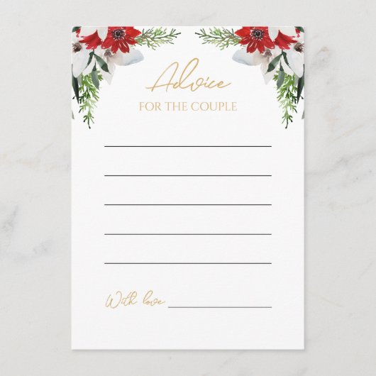 シンプルクラシック結婚アドバイスカード アドバイスカード (正面)