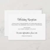 シンプルクラシック結婚式の受付情報 エンクロージャーカード (正面/裏面)