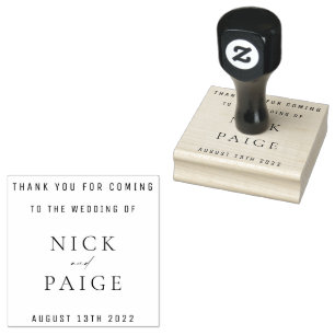 シンプルクラシック結婚式の引き出物ゴム印 ラバースタンプ