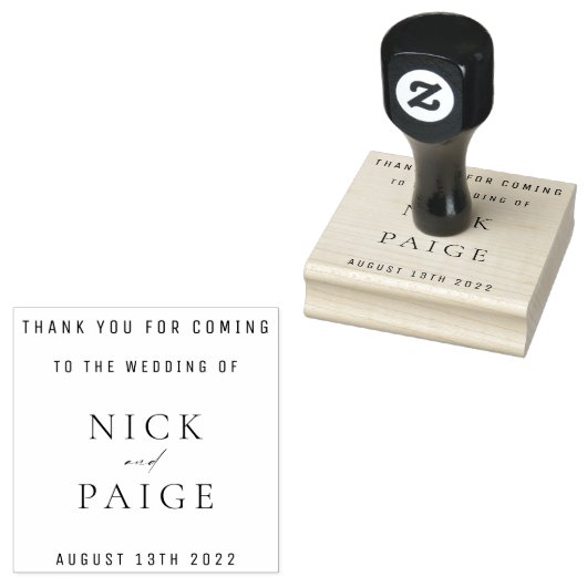 シンプルクラシック結婚式の引き出物ゴム印 ラバースタンプ (押印)