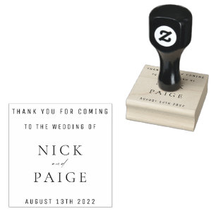 シンプルクラシック結婚式の引き出物ゴム印 ラバースタンプ