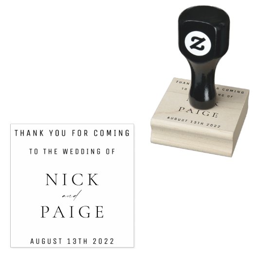 シンプルクラシック結婚式の引き出物ゴム印 ラバースタンプ (押印)