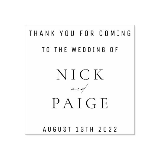 シンプルクラシック結婚式の引き出物ゴム印 ラバースタンプ (インプリント)