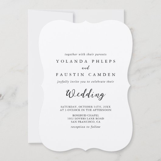 シンプルクラシック結婚式招待状 招待状 (正面)