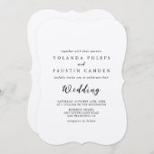 シンプルクラシック結婚式招待状 招待状 (正面/裏面)