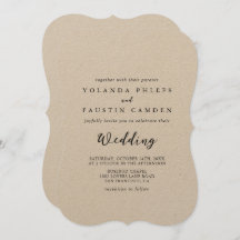 シンプルクラシック結婚式招待状