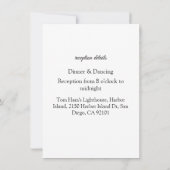 シンプルクラシック結婚式招待状 招待状 (裏面)