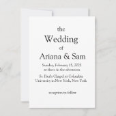 シンプルクラシック結婚式招待状 招待状 (正面)