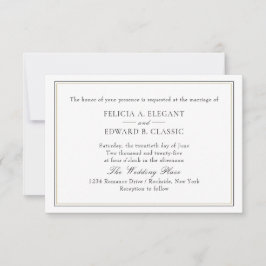 シンプルクラシック結婚式招待状 招待状