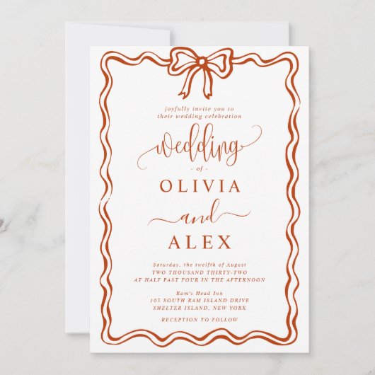 シンプルクラシック結婚式招待状 招待状 (正面)