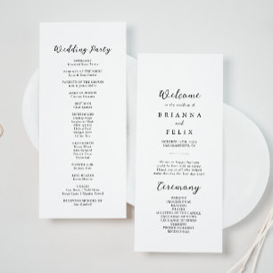 シンプルクラシック結婚式 プログラム
