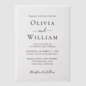 シンプルクラシック結婚 ベラム紙招待状 (正面)