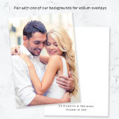 シンプルクラシック結婚 ベラム紙招待状