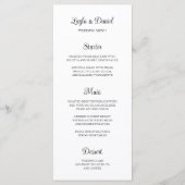 シンプルクラシック結婚 メニュー (正面)