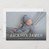 シンプルクラシック誕生 案内状 (正面)