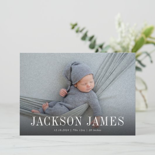 シンプルクラシック誕生 案内状 (スタンド正面)