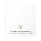 シンプルクラシック金ゴールドシールロゴビジネスメモ帳 ノートパッド (正面)