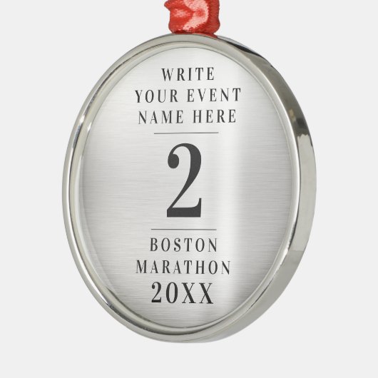 シンプルクラシック銀メダル大会第2位 メタルオーナメント (左)