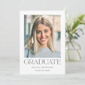 シンプルクラシック高校卒業 案内状 (スタンド正面)