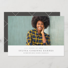 シンプルクラシック1枚の写真卒業発表