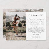 シンプルクラシック2写真結婚の サンキューカード (正面/裏面)