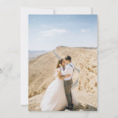 シンプルクラシック2枚結婚写真 セーブザデート (裏面)