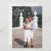 シンプルクラシックBlackモダン Photo結婚's セーブザデート (裏面)