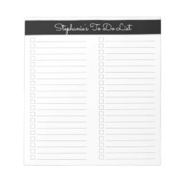 シンプルクラシックBlack Gray 2列チェックリスト ノートパッド