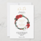 シンプルクラシックChristmas We Do Photo 結婚. 招待状 (正面)