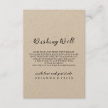 シンプルクラシックKraft結婚's Wishing Well エンクロージャーカード<br><div class="desc">このシンプルクラシッククラフトの結婚願い井戸のエンクロージャカードは素朴なエンクロージャカードに最適結婚である。とシンプルデザインはエレガントクラシックとスクリプファンシートタイポグラフィを特徴とする。</div>