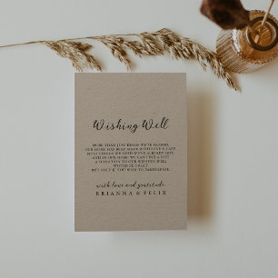 シンプルクラシックKraft結婚's Wishing Well エンクロージャーカード