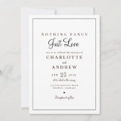 シンプルクラシックNothing ファンシー Just Love's 結婚. 招待状 (正面)