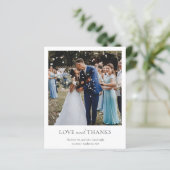 シンプルクラシックPhoto Budget結婚のサンキューカード (スタンド正面)