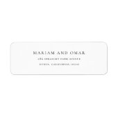 シンプルクラシックScript Blackの結婚差出人住所 ラベル (正面)