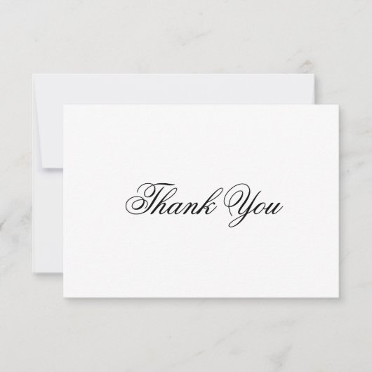 シンプルクラシックScript Thank You Note Card (正面)
