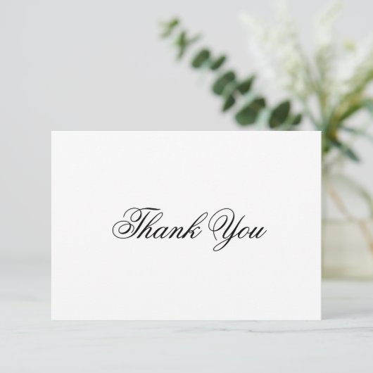 シンプルクラシックScript Thank You Note Card (スタンド正面)