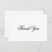 シンプルクラシックScript Thank You Note Card (正面/裏面)