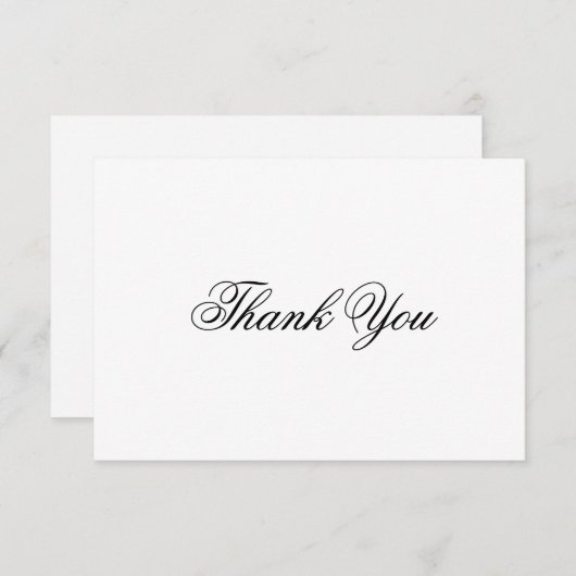 シンプルクラシックScript Thank You Note Card (正面/裏面)