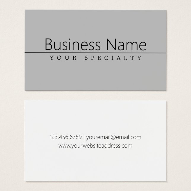 シンプルクラシーブラック文字オングレー (正面&裏面)